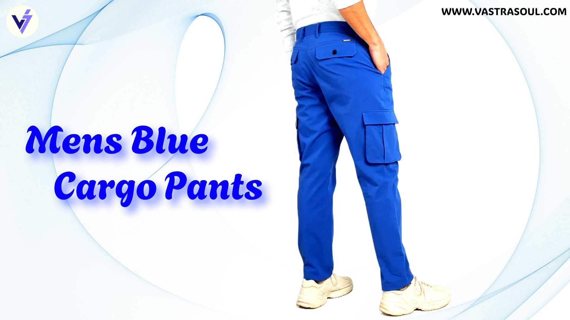 Mens Blue Cargo Pants