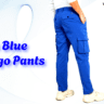 mens blue cargo pants