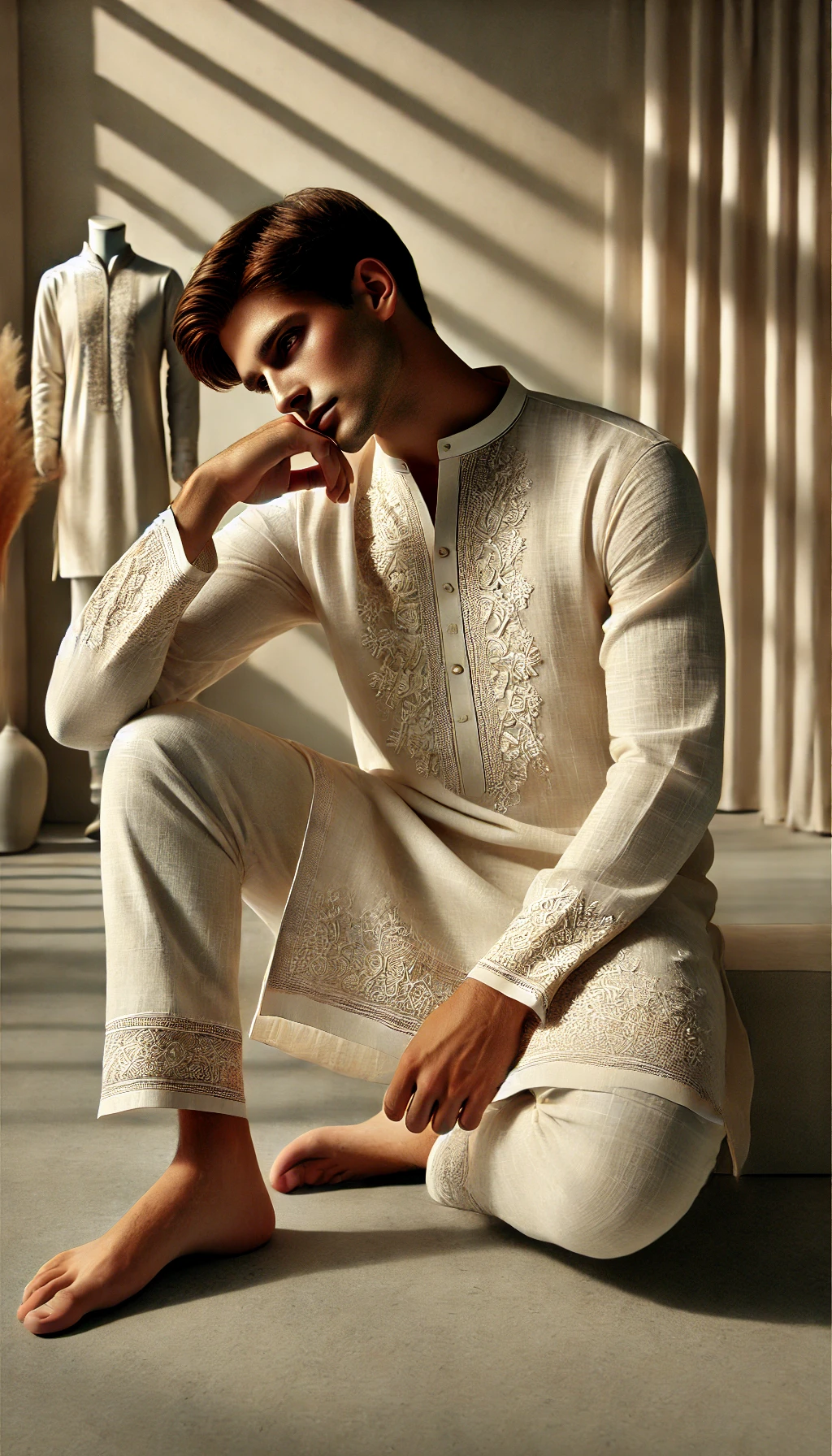 chikan kurta for men