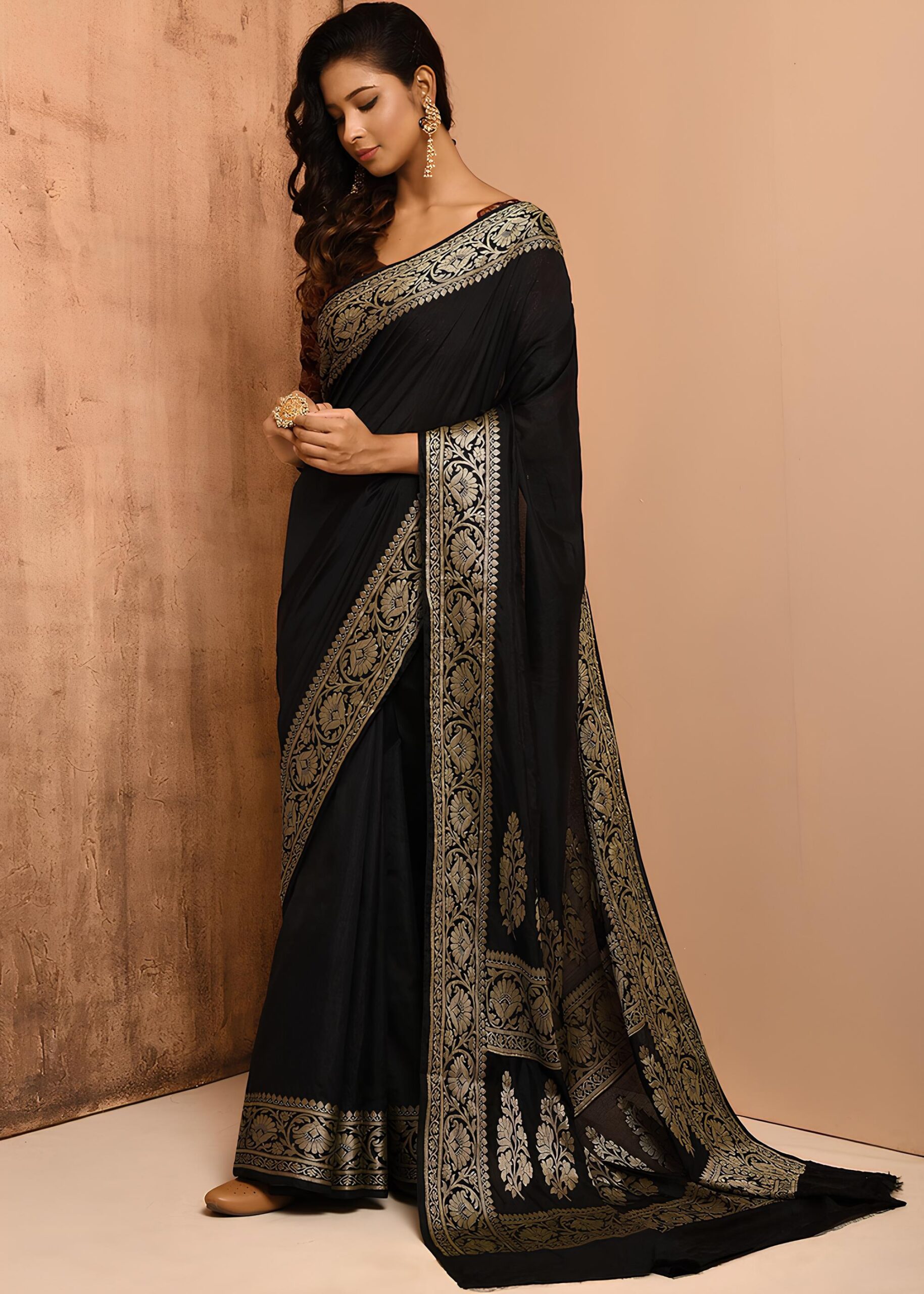 black banarasi saree