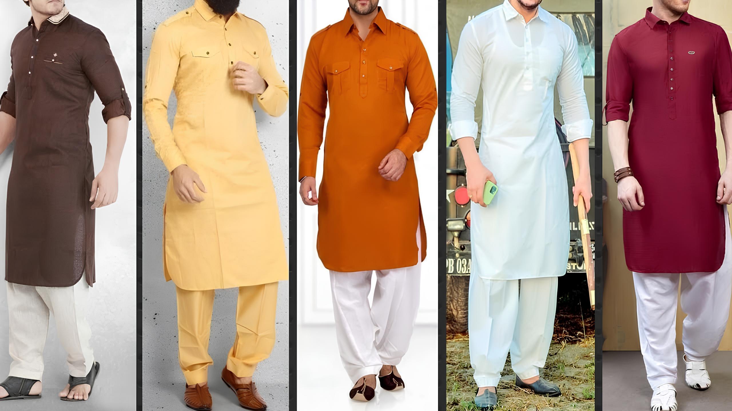 different pathani kurta pajama's for men