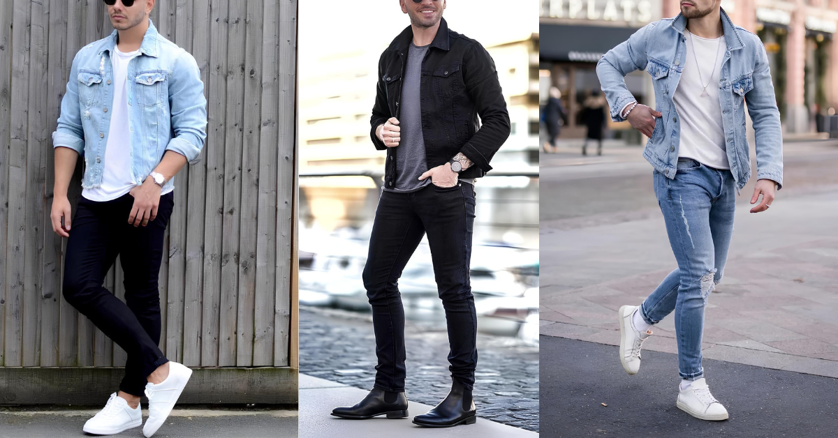 denim jacket combinations for men