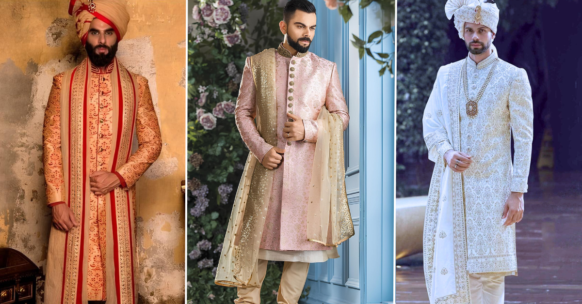 How to style groom sherwani dupatta