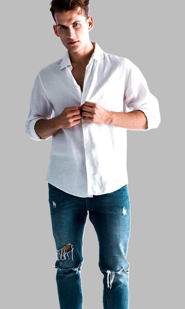 white shirt combination for mens