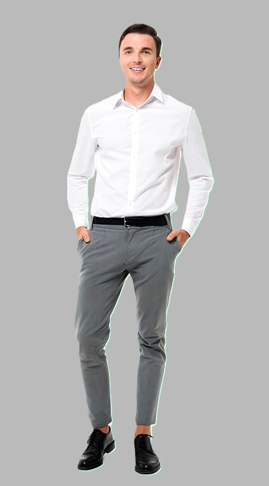 white shirt combination with pant for mens