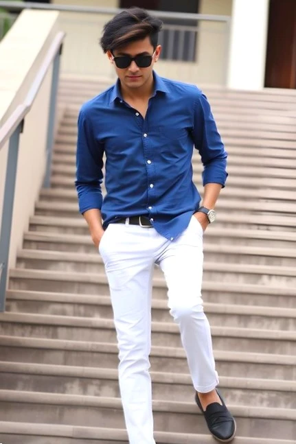 White Pant Combination Shirt Ideas for Men