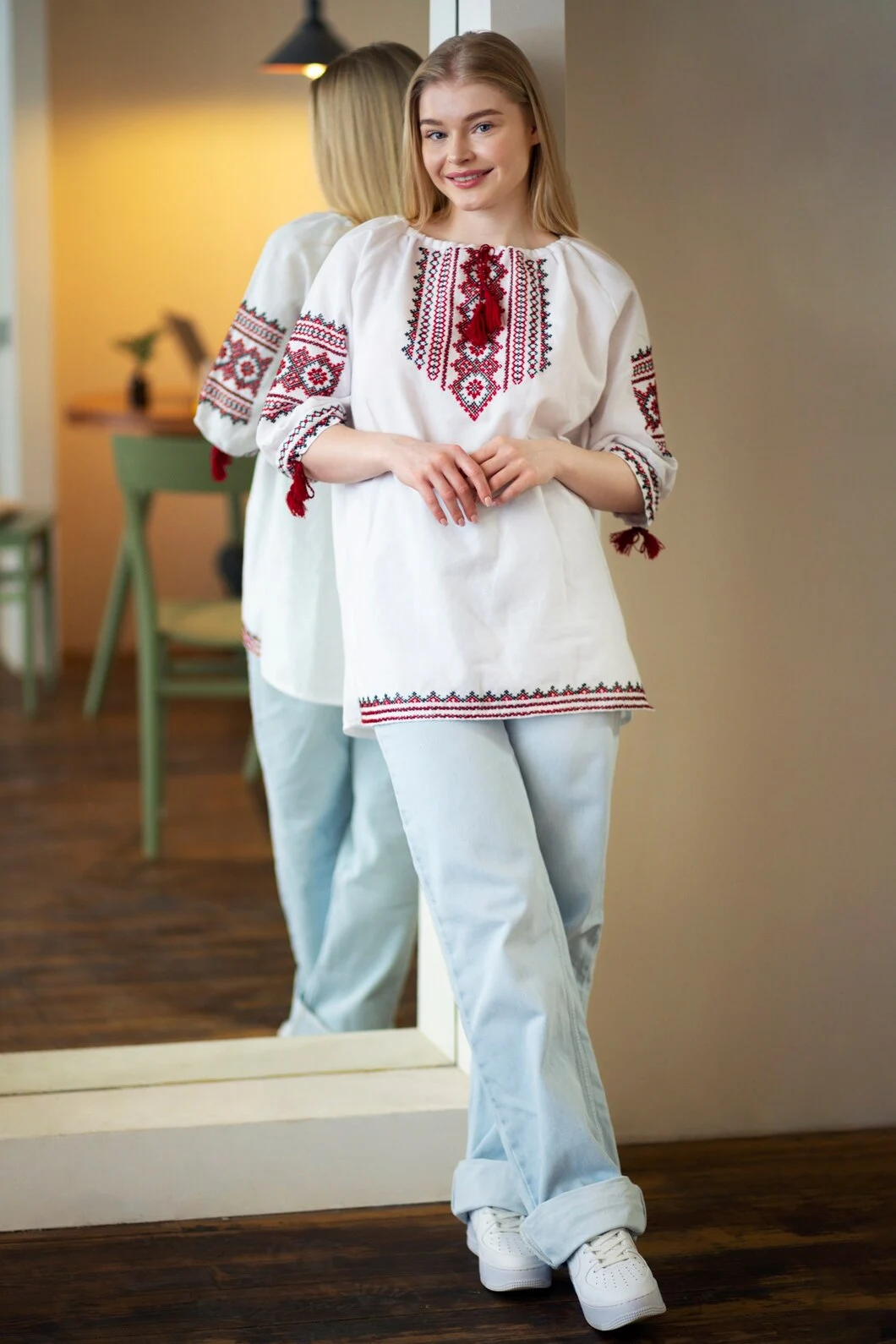 short kurti with jeans