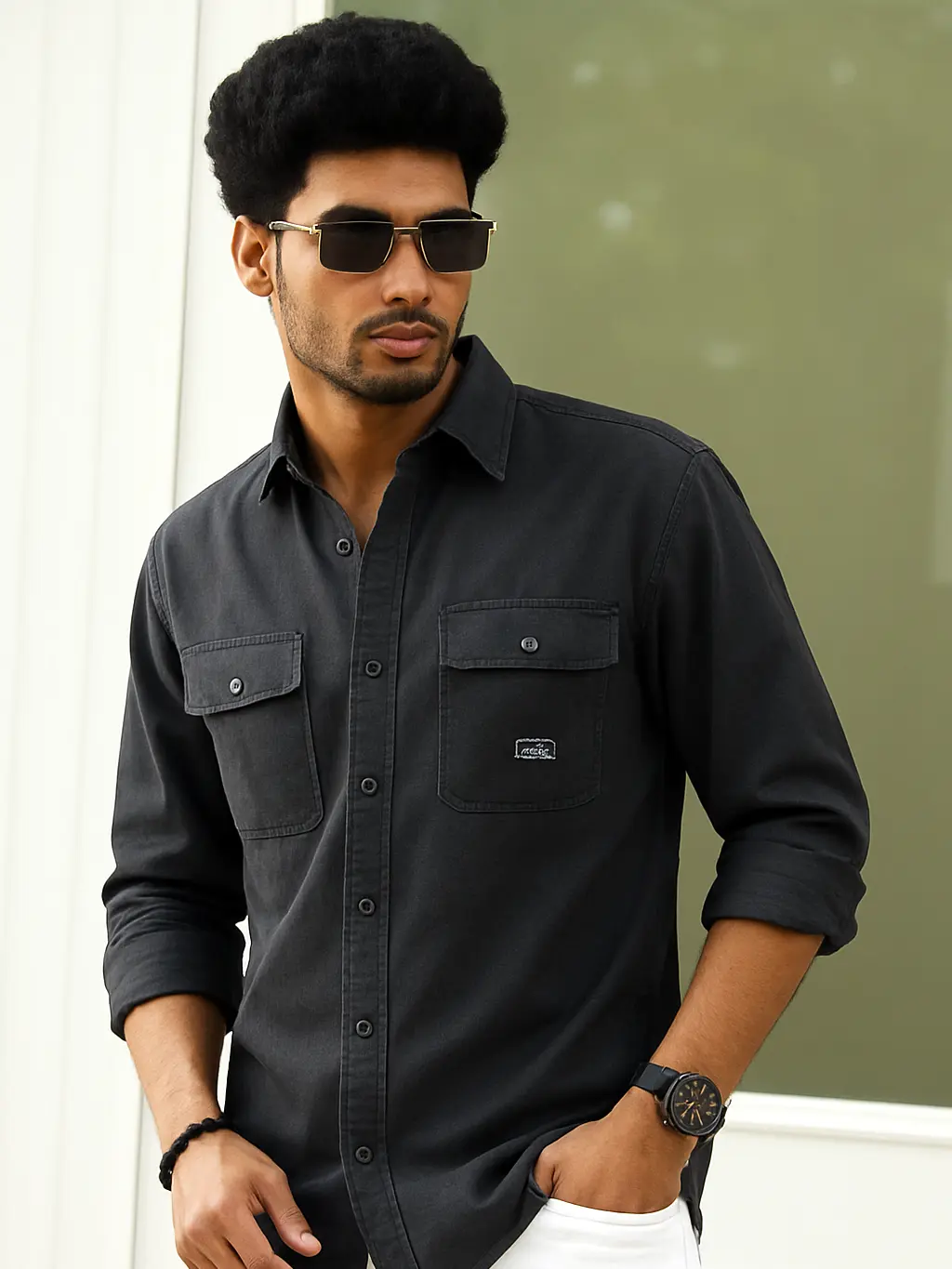 Charcoal Shirt Color for Dark Skin