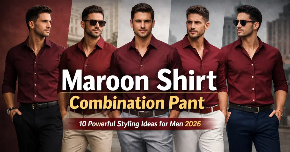 Maroon Shirt Combination Pant