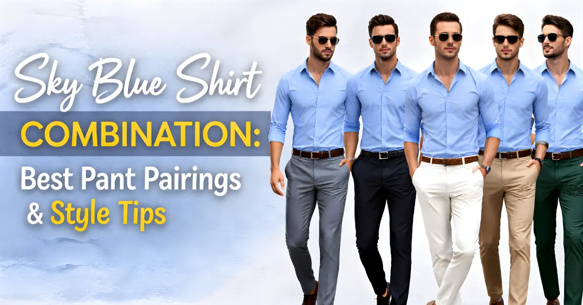 sky blue shirt combination pant ideas