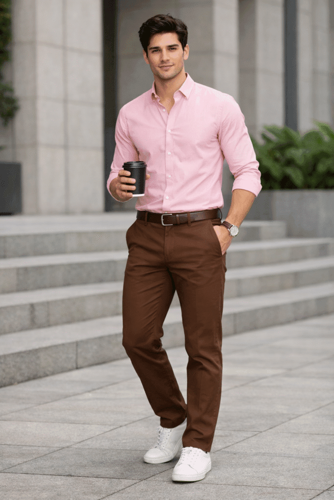 Brown Pant with Pink Shirt Matching Combinations