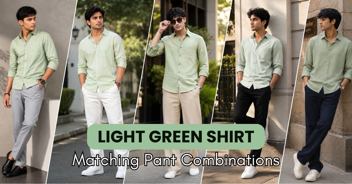Light Green Shirt Matching Pant Combination Ideas