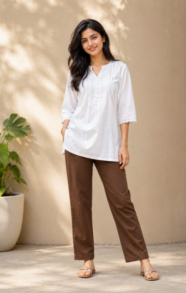 What to Wear with Brown Pants Female