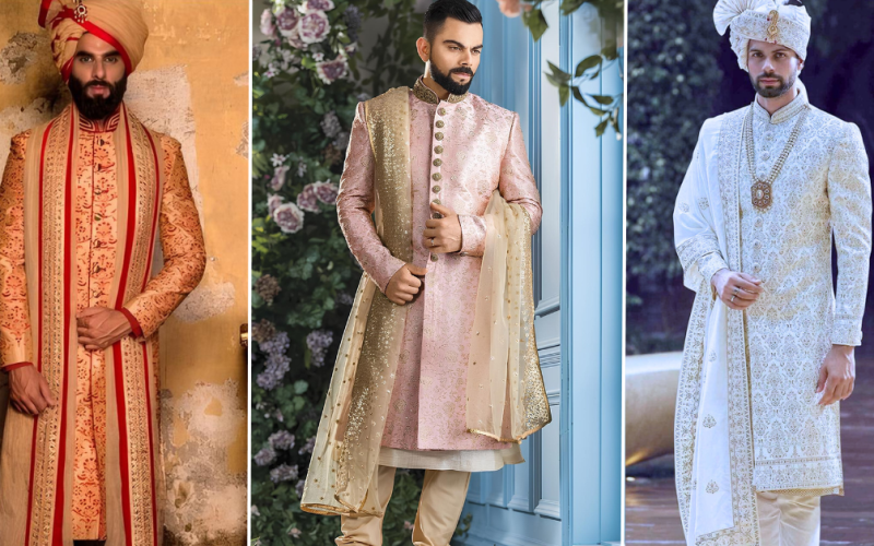 How to Wear Sherwani Dupatta