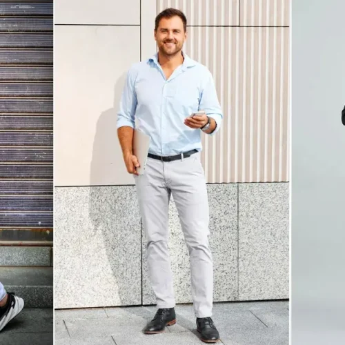 White Pant Combination Shirt for Men