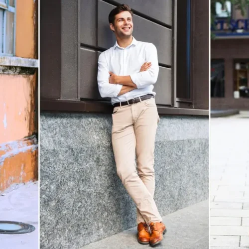 Beige Pants Combination for Men