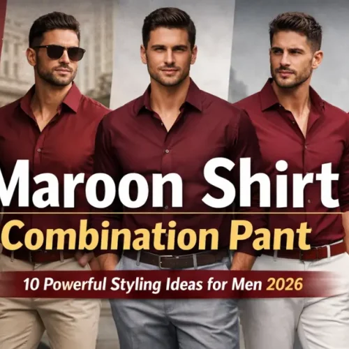 Maroon Shirt Combination Pant