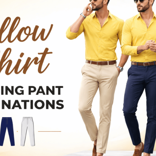 yellow shirt matching pant combination
